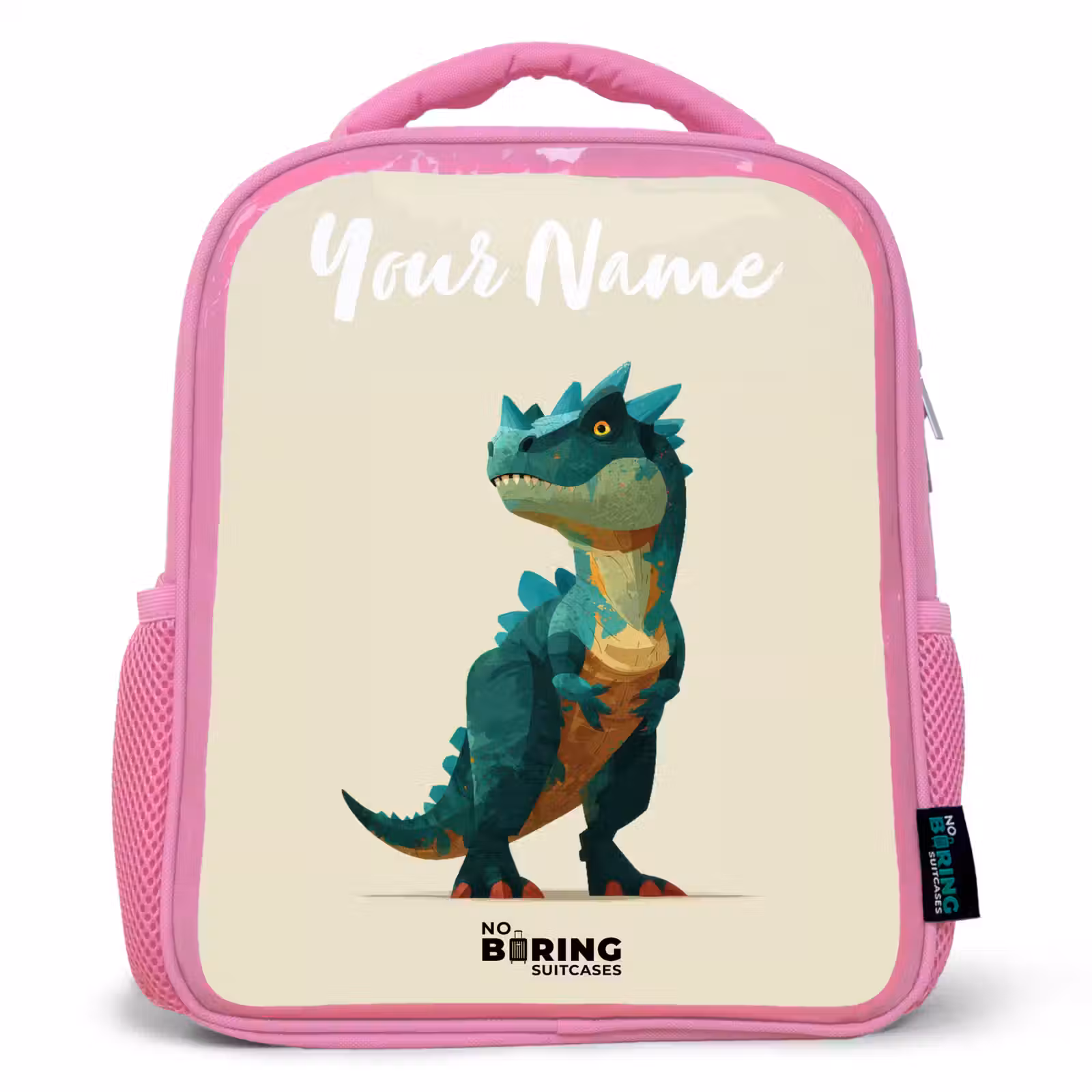 Kids backpack - Pink - Dino - Animal - Green — 1