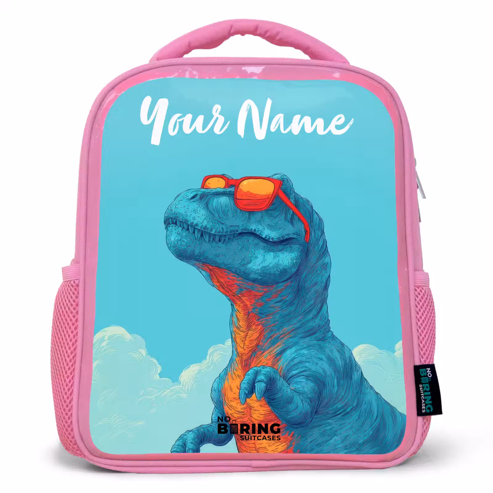 Kids backpack - Pink - Dino - Sunglasses - Blue — 1