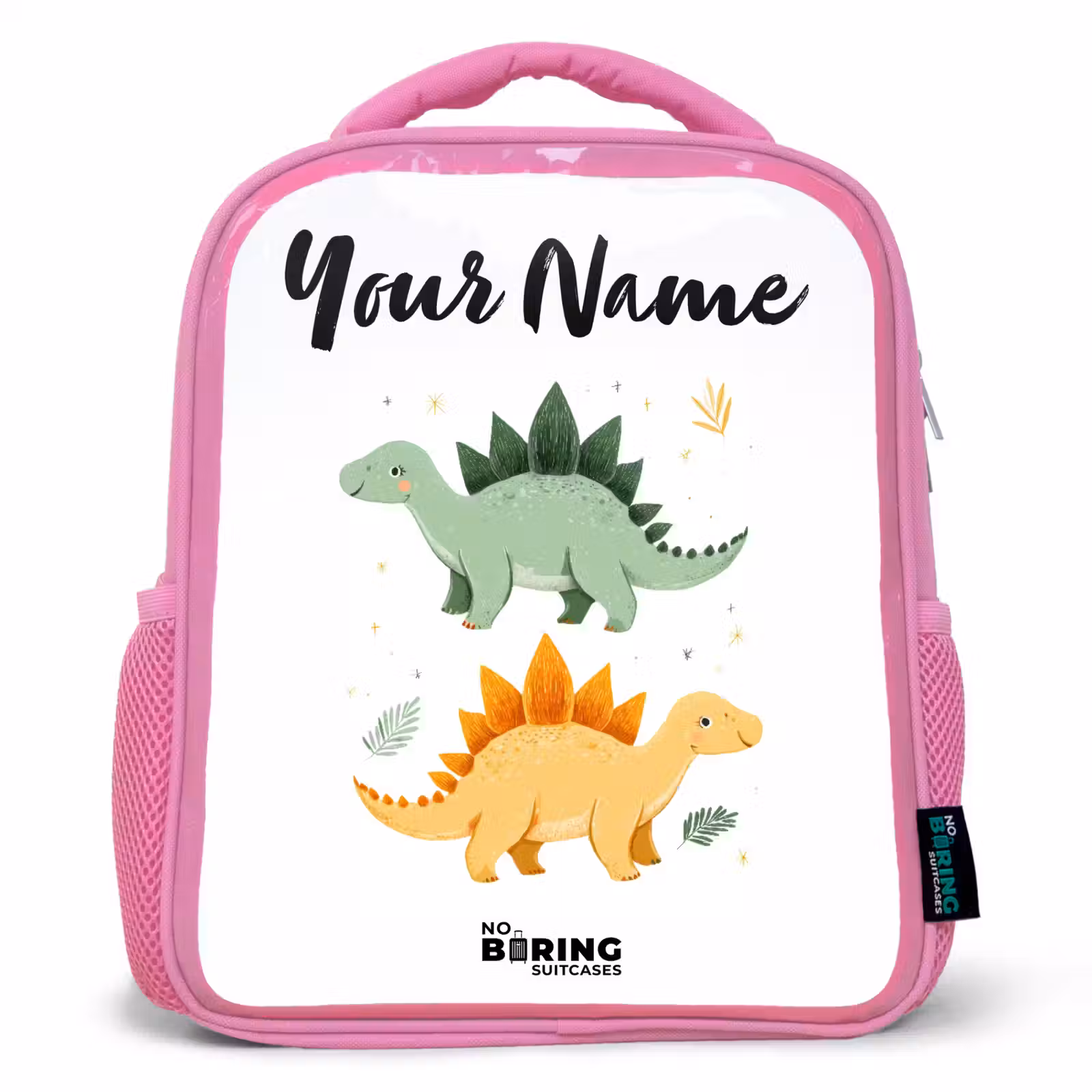 Kids backpack - Pink - Dinos - Animals - Green - Orange — 1