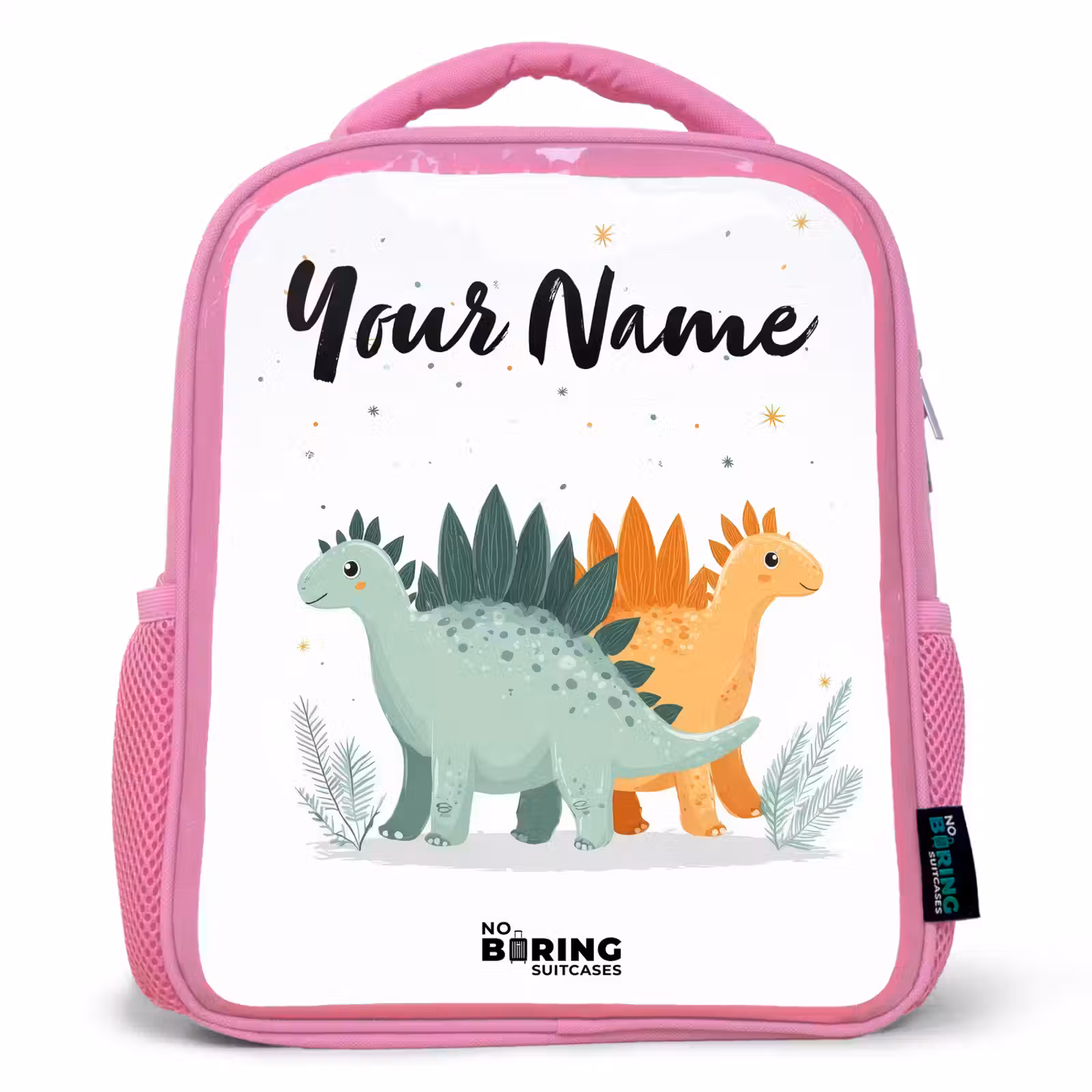 Kids backpack - Pink - Dinos - Animals - Stars — 1