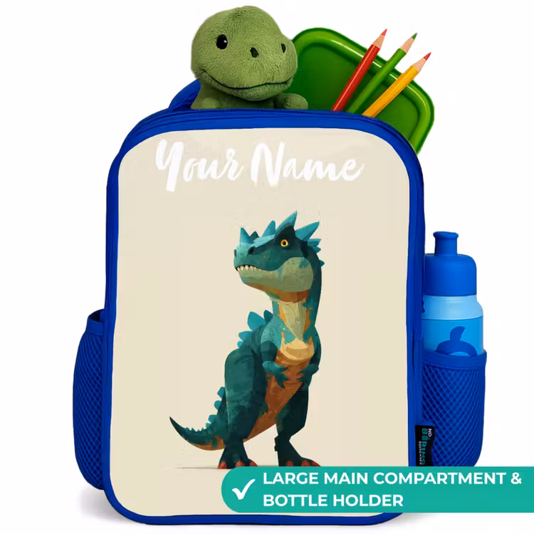 Kids backpack - Blue - Dino - Animal - Green — 5