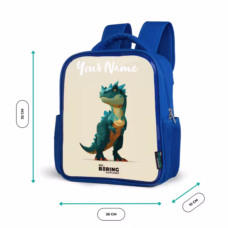 Kids backpack - Blue - Dino - Animal - Green — 6
