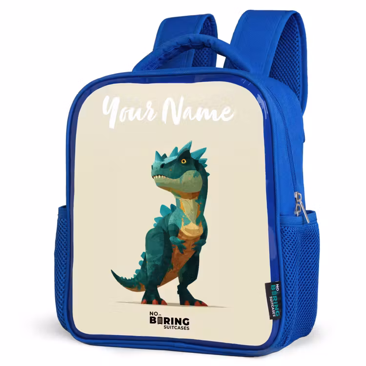 Kids backpack - Blue - Dino - Animal - Green — 7