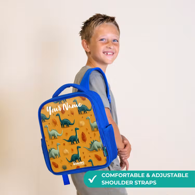 Kids backpack - Blue - Dino - Animals - Pattern — 4