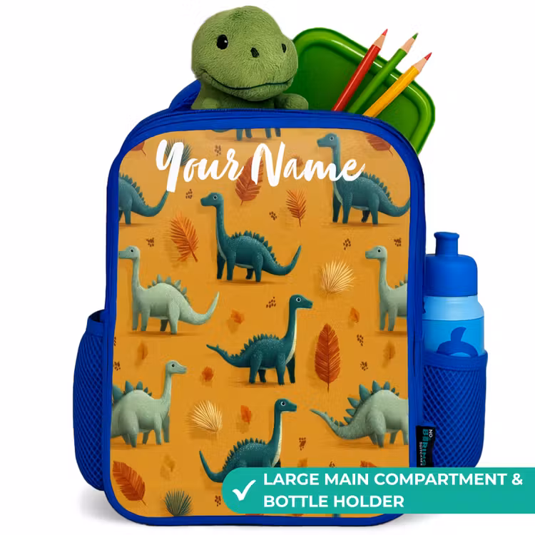 Kids backpack - Blue - Dino - Animals - Pattern — 5