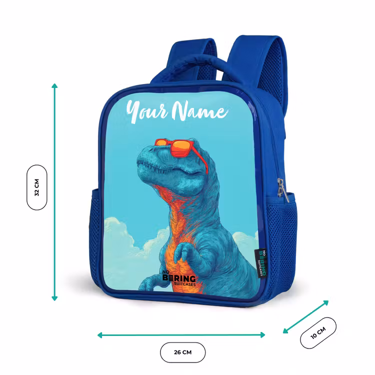 Kids backpack - Blue - Dino - Sunglasses - Blue — 6