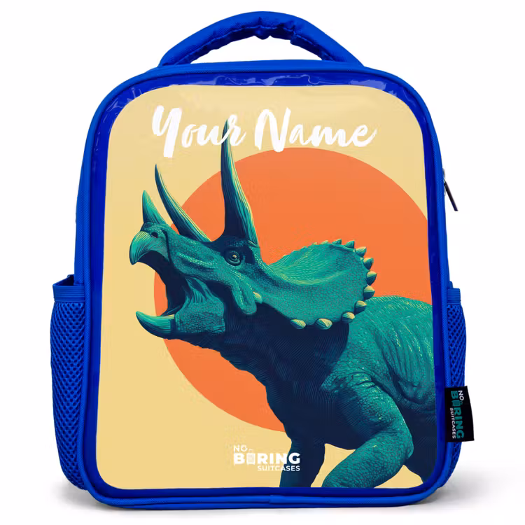Kids backpack - Blue - Dino - Triceratops - Animal — 1