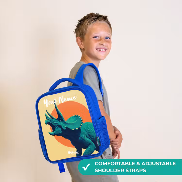 Kids backpack - Blue - Dino - Triceratops - Animal — 4