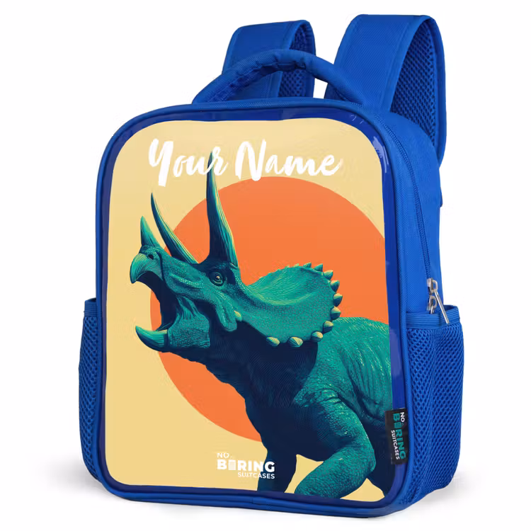 Kids backpack - Blue - Dino - Triceratops - Animal — 7