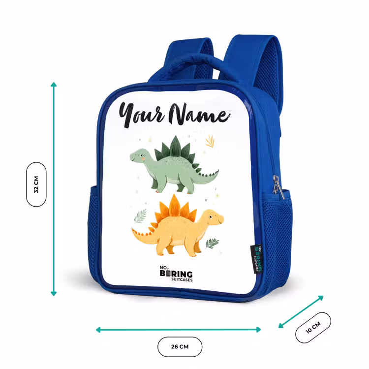 Kids backpack - Blue - Dinos - Animals - Green - Orange — 6
