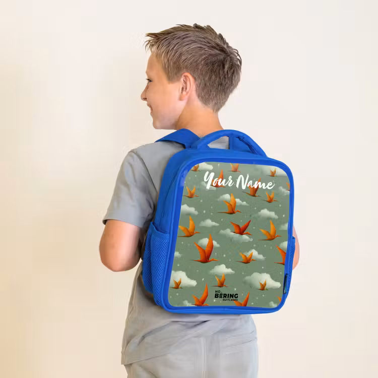 Kids backpack - Blue - Pattern - Dino - Pterosaurs — 2