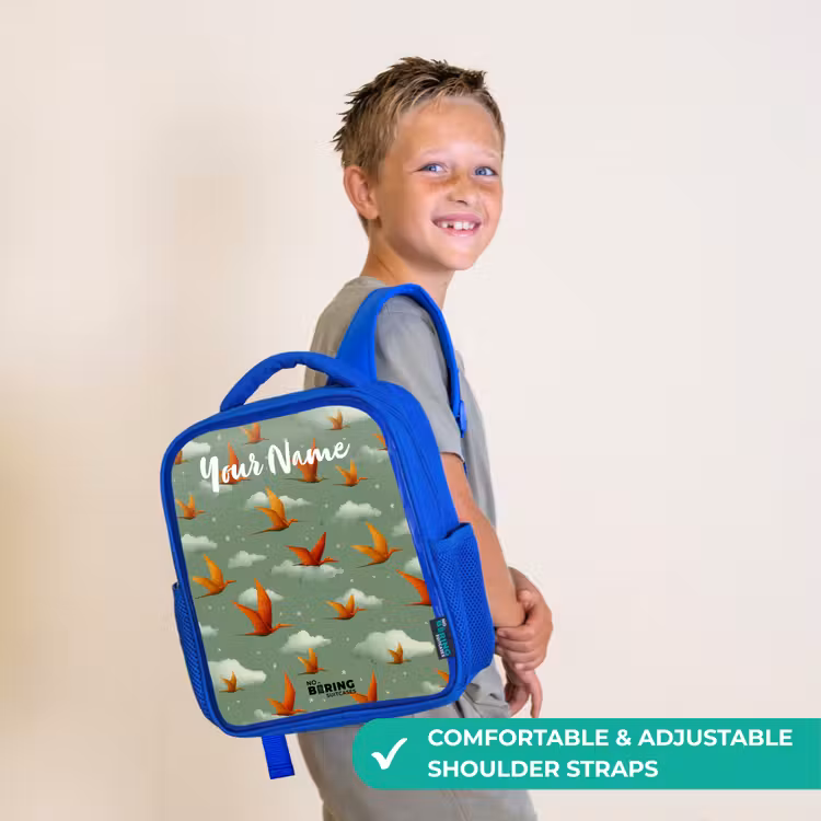 Kids backpack - Blue - Pattern - Dino - Pterosaurs — 4