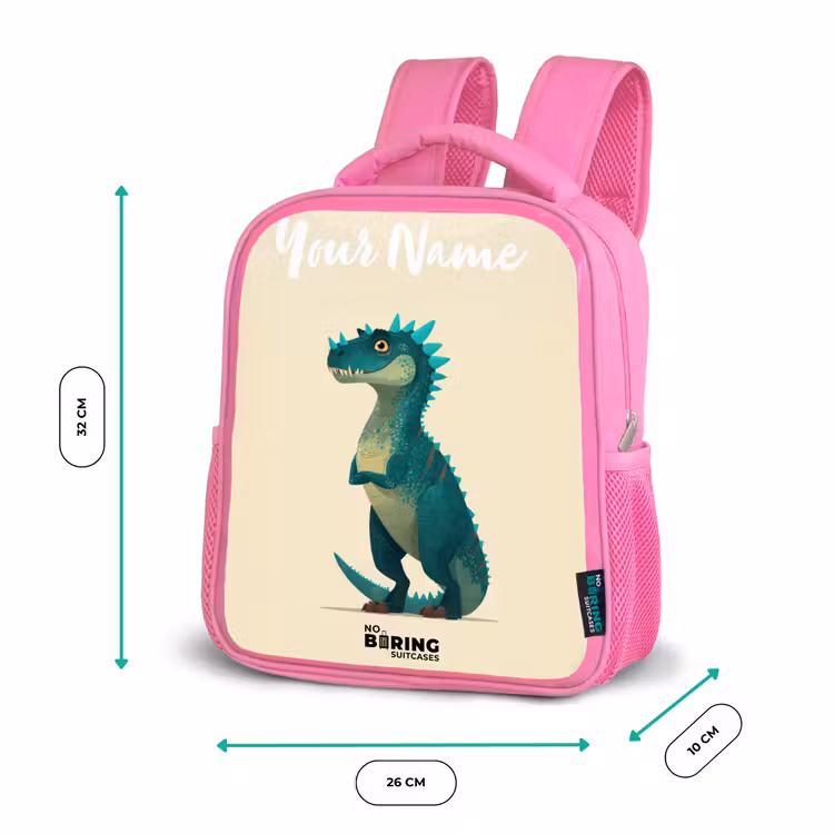Kids backpack - Pink - Dino - Animal - Blue - Green — 3