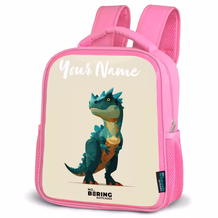 Kids backpack - Pink - Dino - Animal - Green — 4