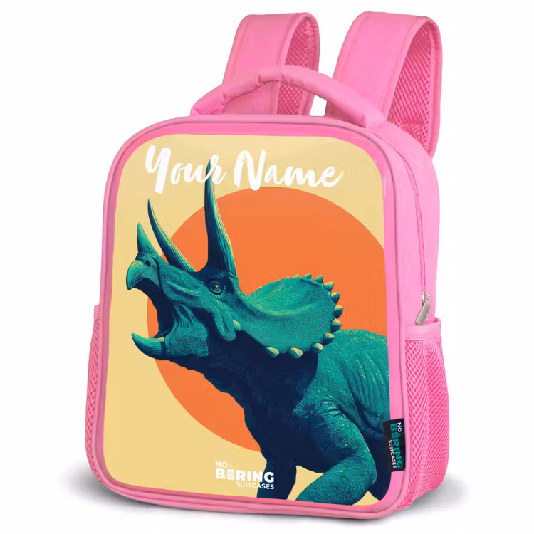Kids backpack - Pink - Dino - Triceratops - Animal — 4