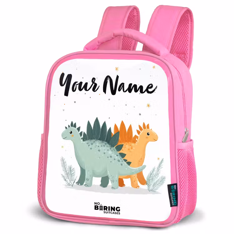 Kids backpack - Pink - Dinos - Animals - Stars — 4