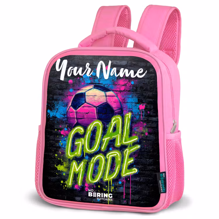 Kids backpack with name - Pink - Neon - Graffiti - Football - Colorful — 4