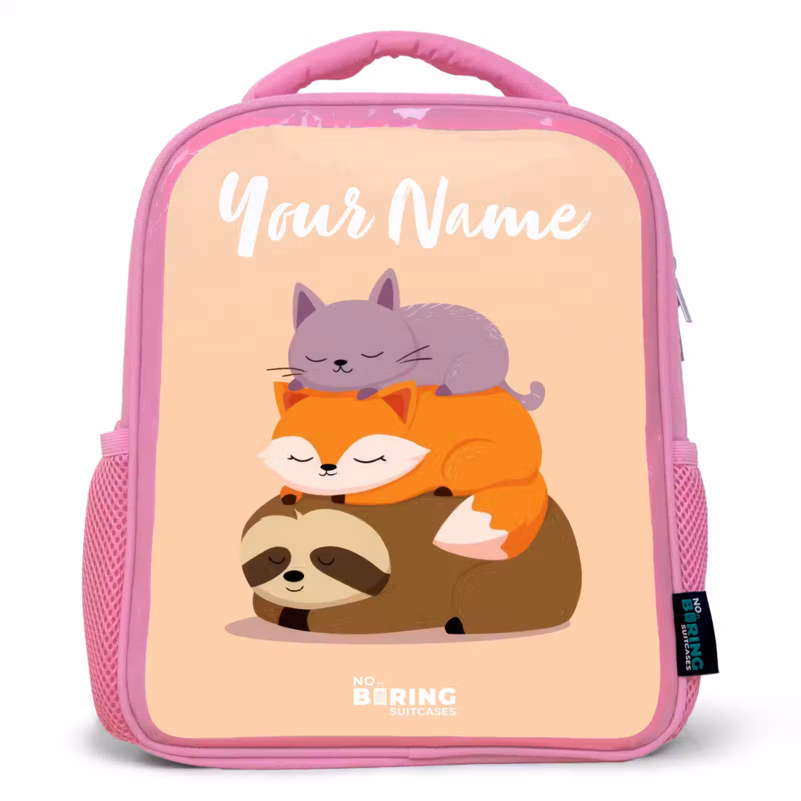 Kids backpack - Pink - Animals - Sleep - Together — 1