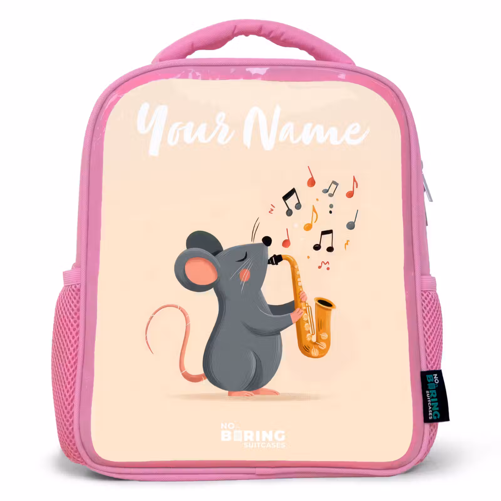 Kids backpack - Pink - Mouse - Saxophone - Music — 1