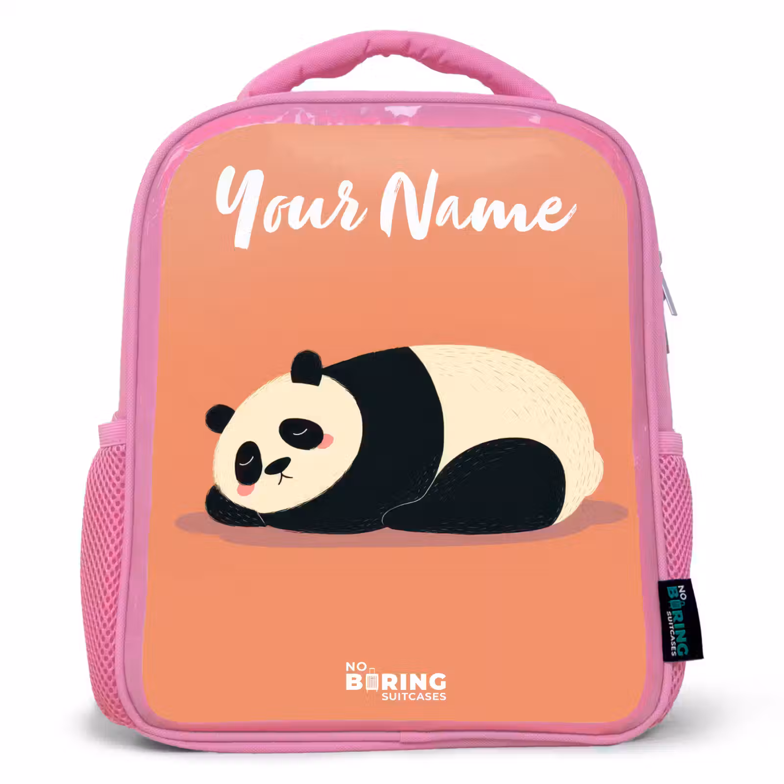 Kids backpack - Pink - Panda - Sleeping - Orange — 1