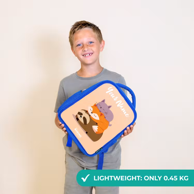 Kids backpack - Blue - Animals - Sleep - Together — 3