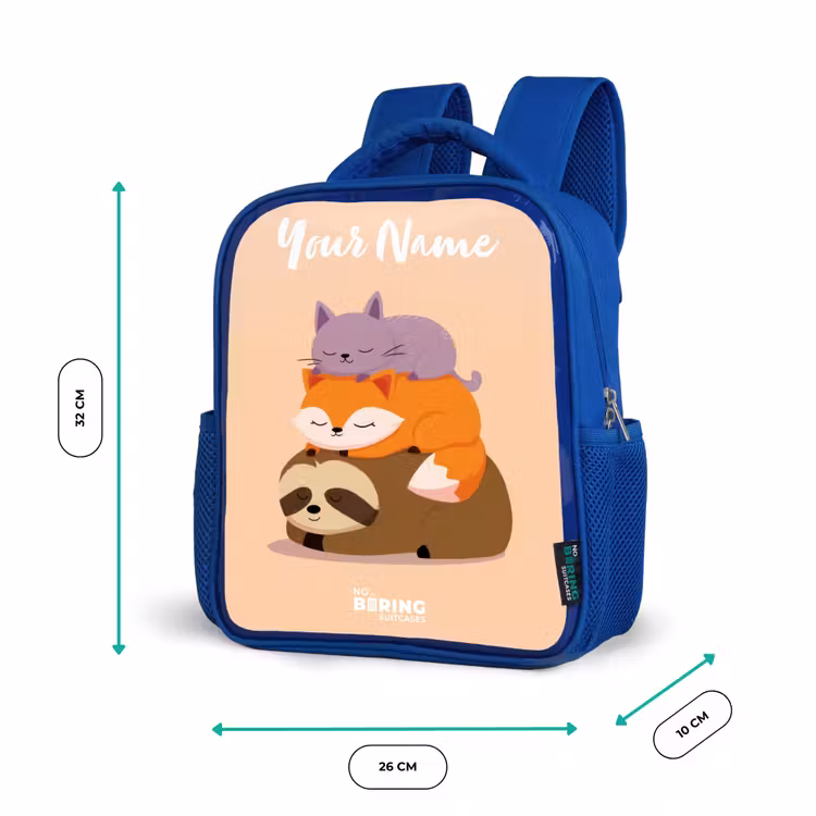 Kids backpack - Blue - Animals - Sleep - Together — 6