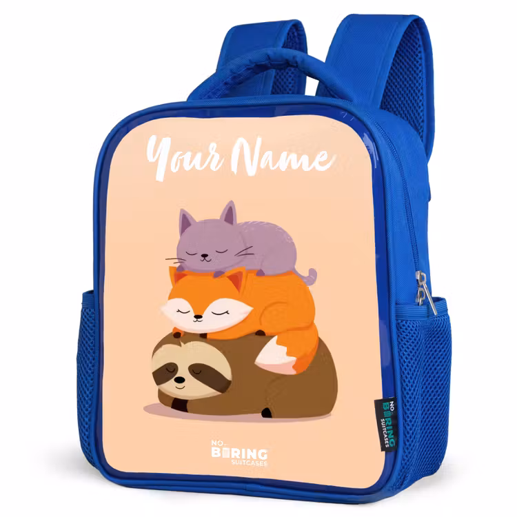 Kids backpack - Blue - Animals - Sleep - Together — 7