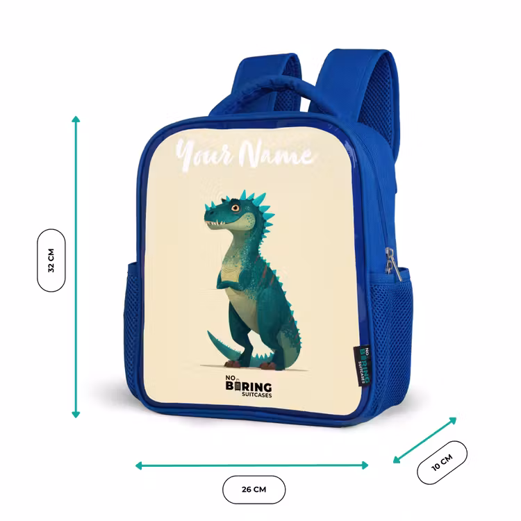 Kids backpack - Blue - Dino - Animal - Blue - Green — 6