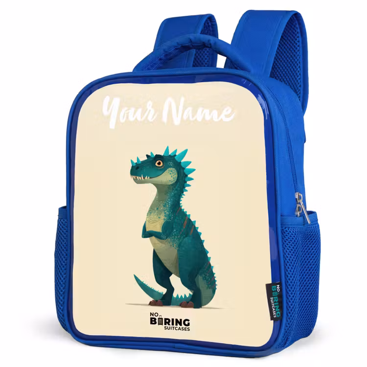 Kids backpack - Blue - Dino - Animal - Blue - Green — 7