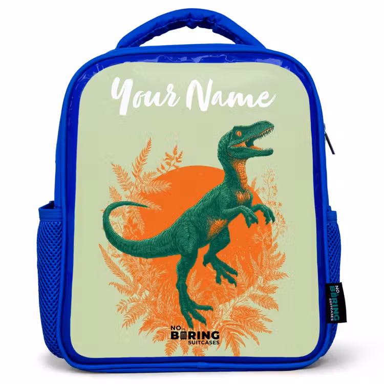 Kids backpack - Blue - Dino - Nature - Green — 1