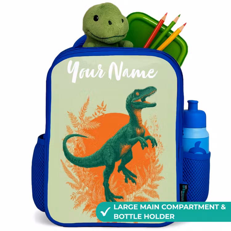 Kids backpack - Blue - Dino - Nature - Green — 5