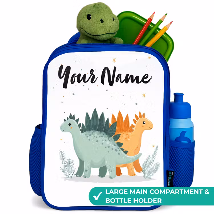 Kids backpack - Blue - Dinos - Animals - Stars — 5