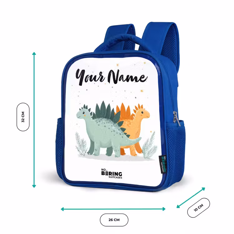 Kids backpack - Blue - Dinos - Animals - Stars — 6