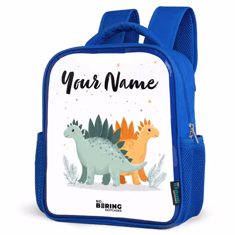 Kids backpack - Blue - Dinos - Animals - Stars — 7