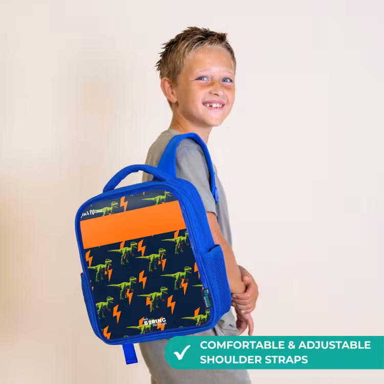Kids backpack - Blue - Dinos - Lightning - Animals - Blue — 4