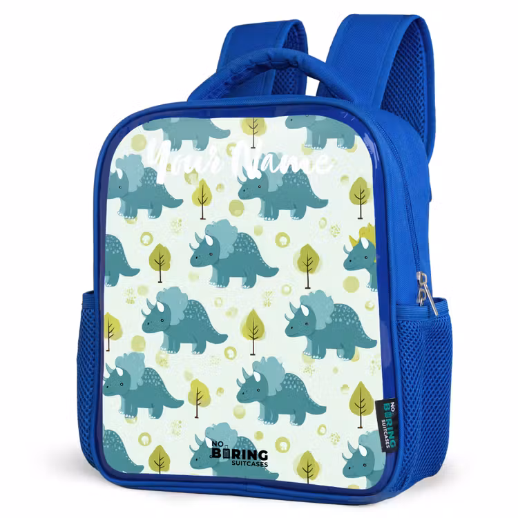 Kids backpack - Blue - Dinos - Pattern - Nature — 7
