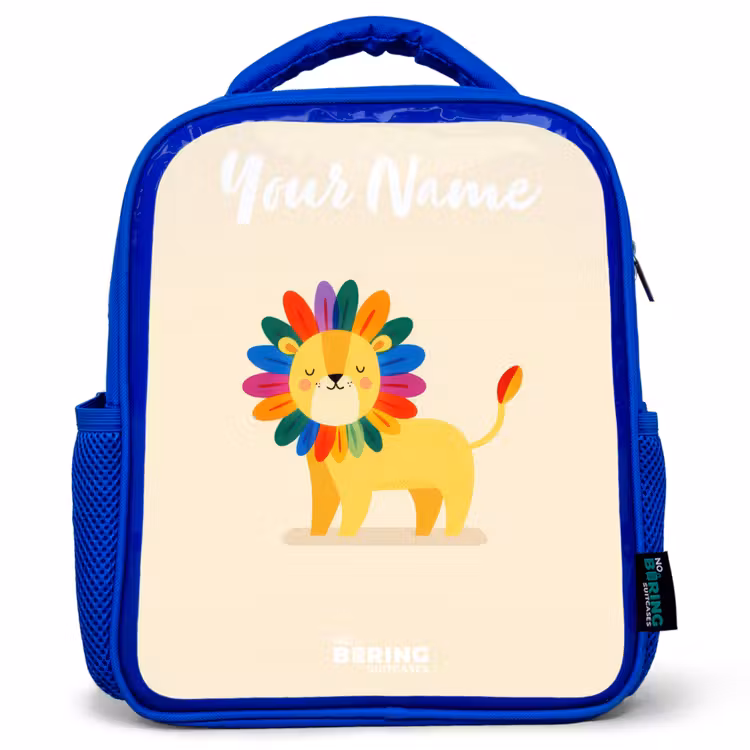 Kids backpack - Blue - Lion - Mane - Colorful — 1