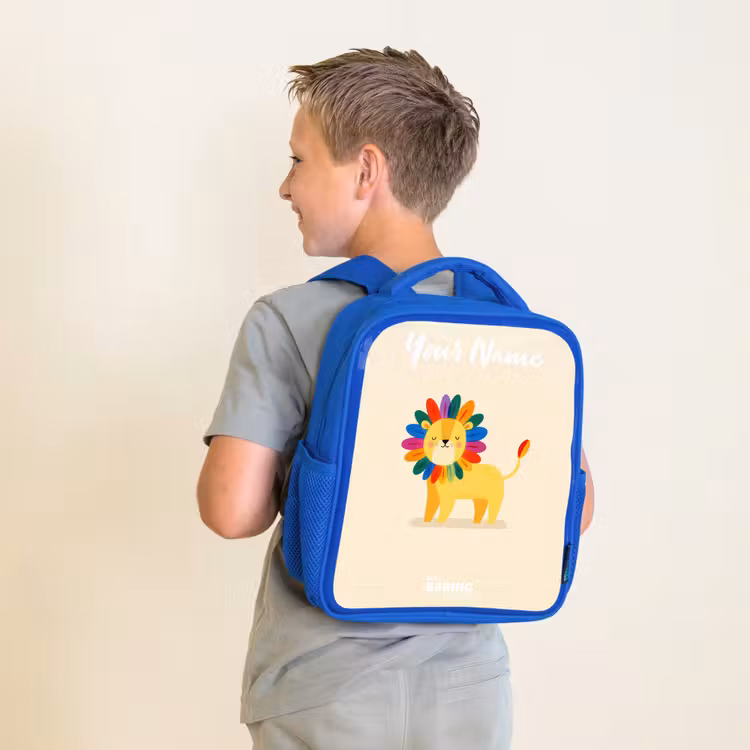 Kids backpack - Blue - Lion - Mane - Colorful — 2