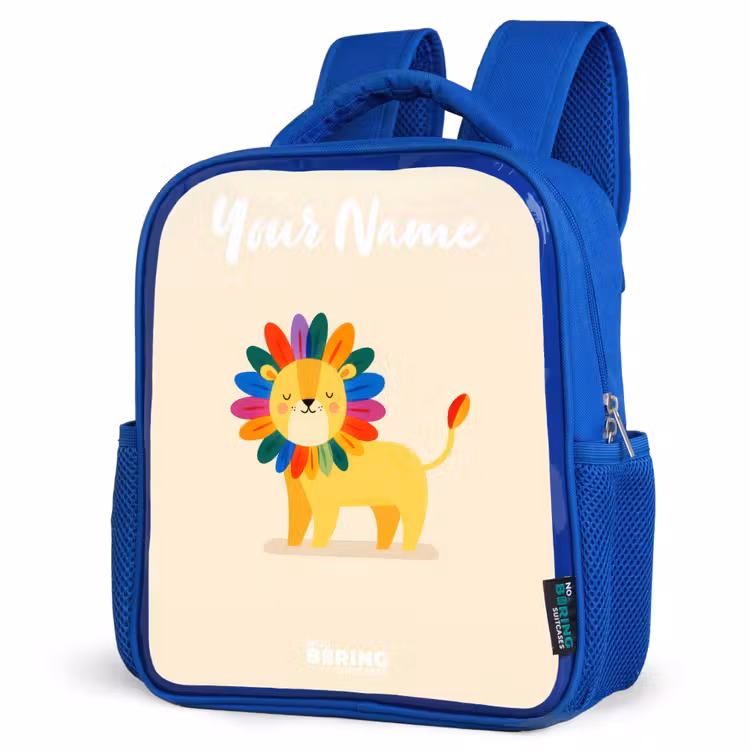 Kids backpack - Blue - Lion - Mane - Colorful — 7