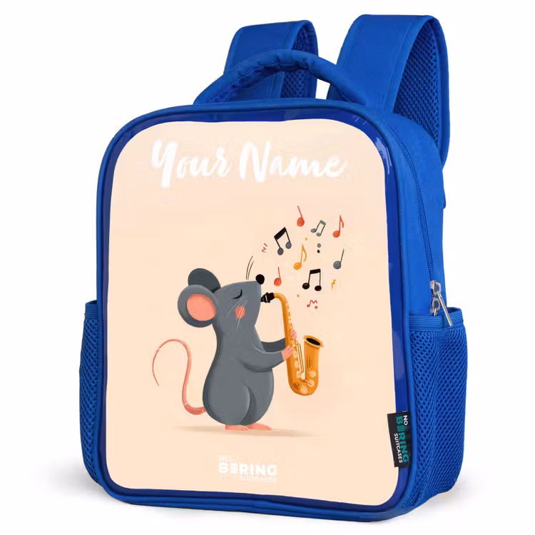 Kids backpack - Blue - Mouse - Saxophone - Music — 7