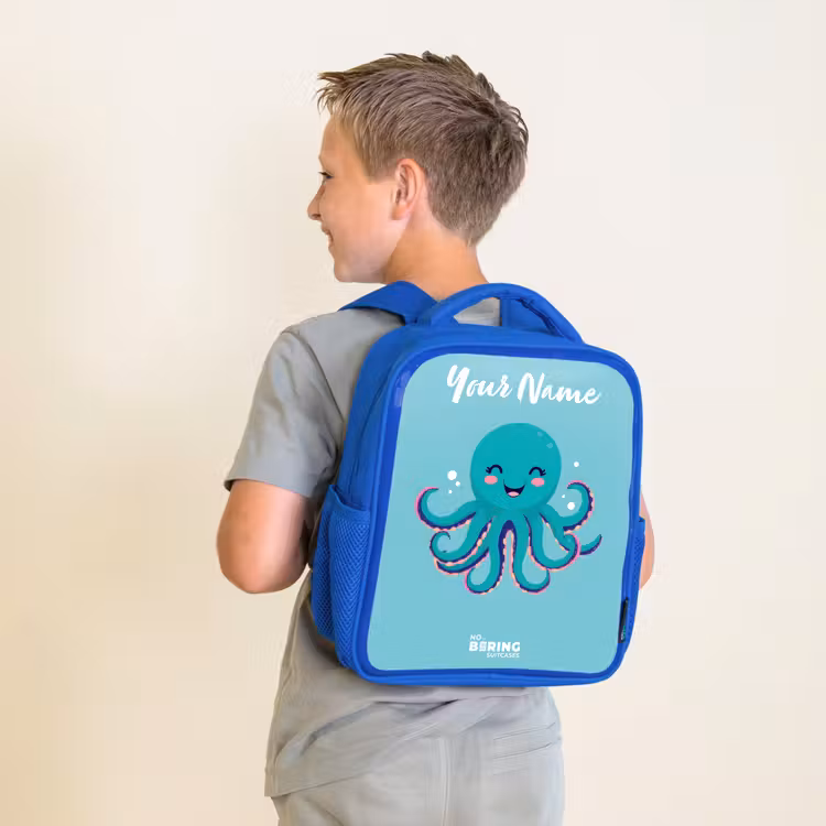 Kids backpack - Blue - Octopus - Water - Blue — 2