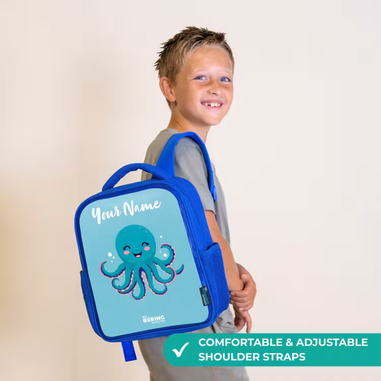 Kids backpack - Blue - Octopus - Water - Blue — 4