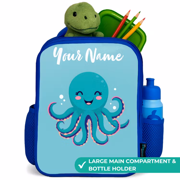 Kids backpack - Blue - Octopus - Water - Blue — 5