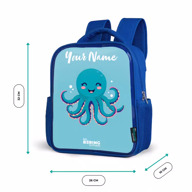 Kids backpack - Blue - Octopus - Water - Blue — 6