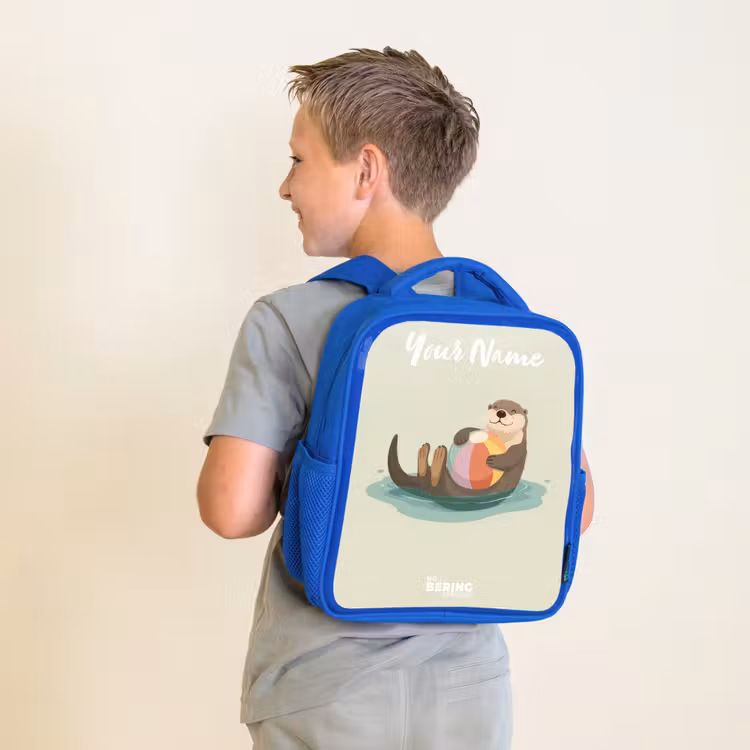Kids backpack - Blue - Otter - Beach Ball - Water — 2