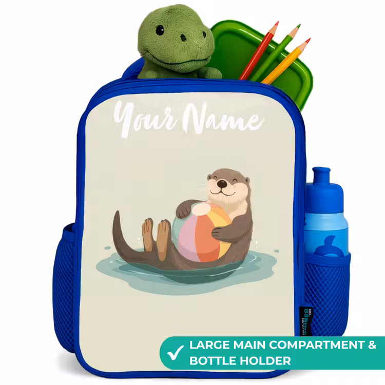 Kids backpack - Blue - Otter - Beach Ball - Water — 5