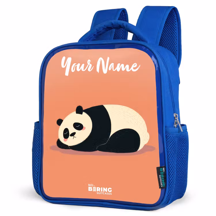 Kids backpack - Blue - Panda - Sleeping - Orange — 7