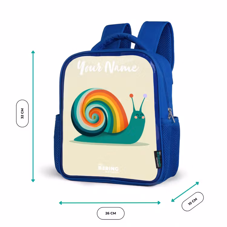 Kids backpack - Blue - Snail - Rainbow - Colorful — 6