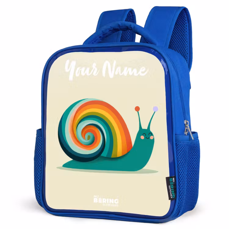 Kids backpack - Blue - Snail - Rainbow - Colorful — 7