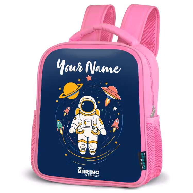 Kids backpack - Pink - Astronaut - Planet - Stars - Rocket — 4